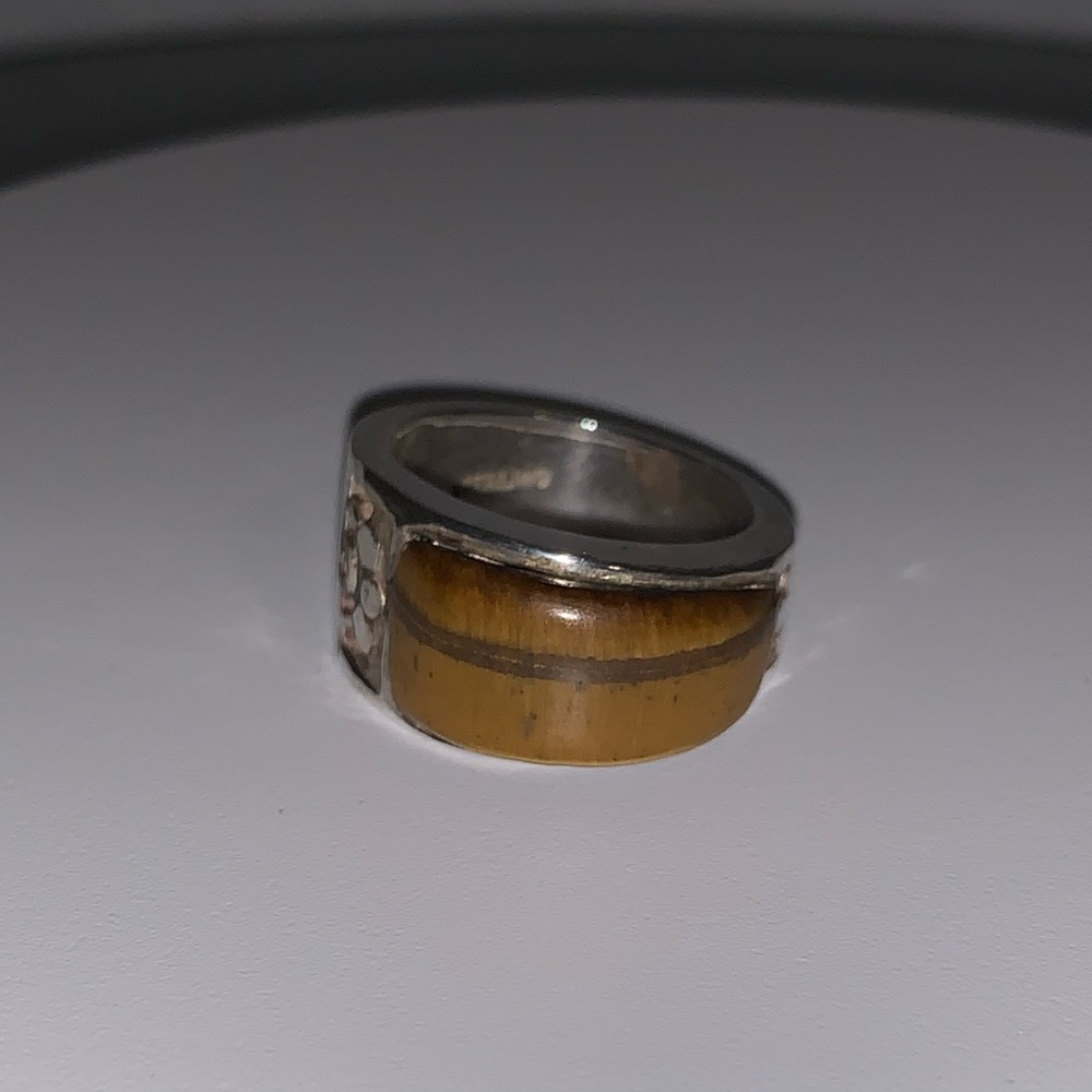 Vintage Men’s Sterling Tigers Eye Ring - Picture 8 of 9